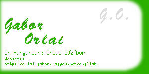 gabor orlai business card